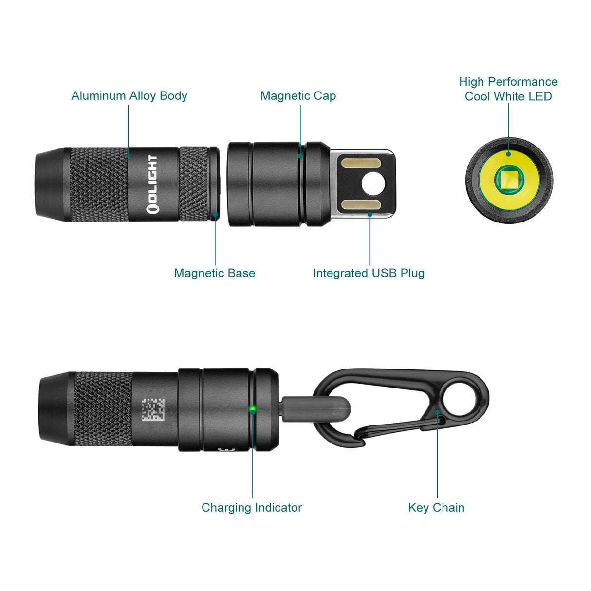 Olight imini 2 | mini torcia portachiavi ricaricabile | 50 lm