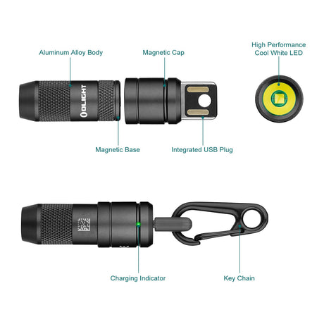 Olight imini 2 | mini torcia portachiavi ricaricabile | 50 lm