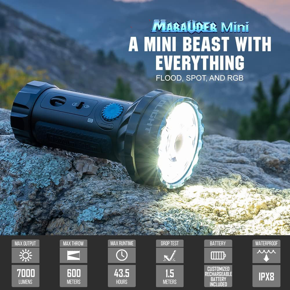 Olight Marauder Mini | torcia ricaricabile multicolore | 7.000 lm