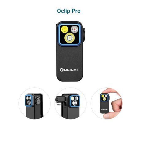 Olight Oclip Pro | torcia a clip multifunzione | 500 lm - Black