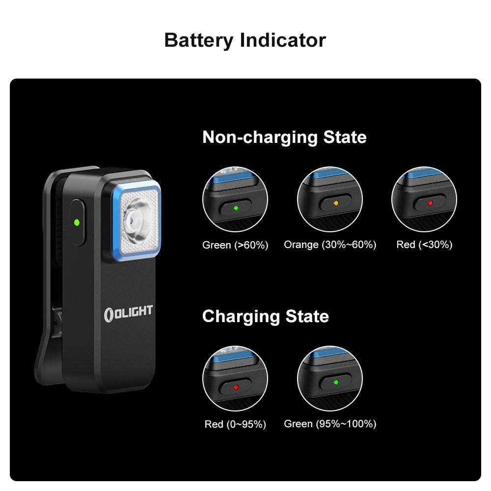 Olight Oclip | luce clip EDC ricaricabile | 300 lm - Nero