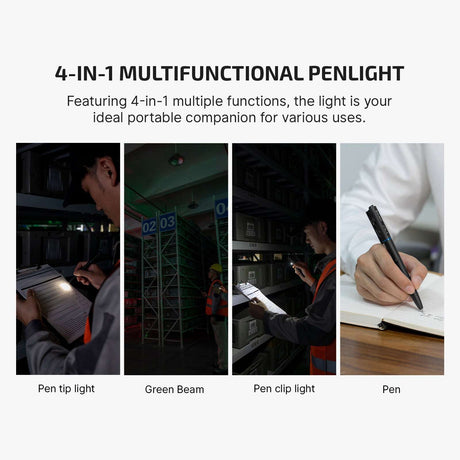 Olight O’Pen 3 | penlight multifunzione | 120 lm + laser verde - Nero
