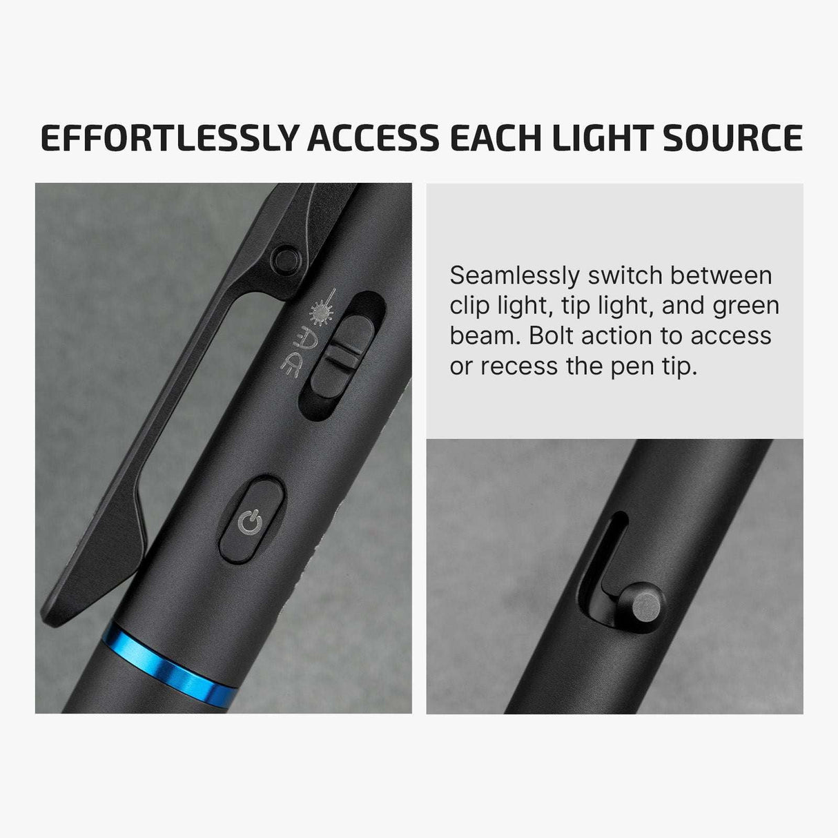 Olight O’Pen 3 | penlight multifunzione | 120 lm + laser verde - Nero