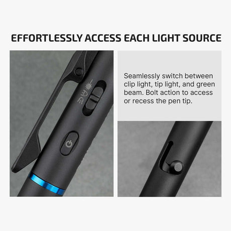 Olight O’Pen 3 | penlight multifunzione | 120 lm + laser verde - Nero