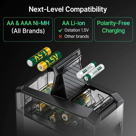 Olight Ostation 2 | caricabatterie intelligente AA/AAA | 3-in-1