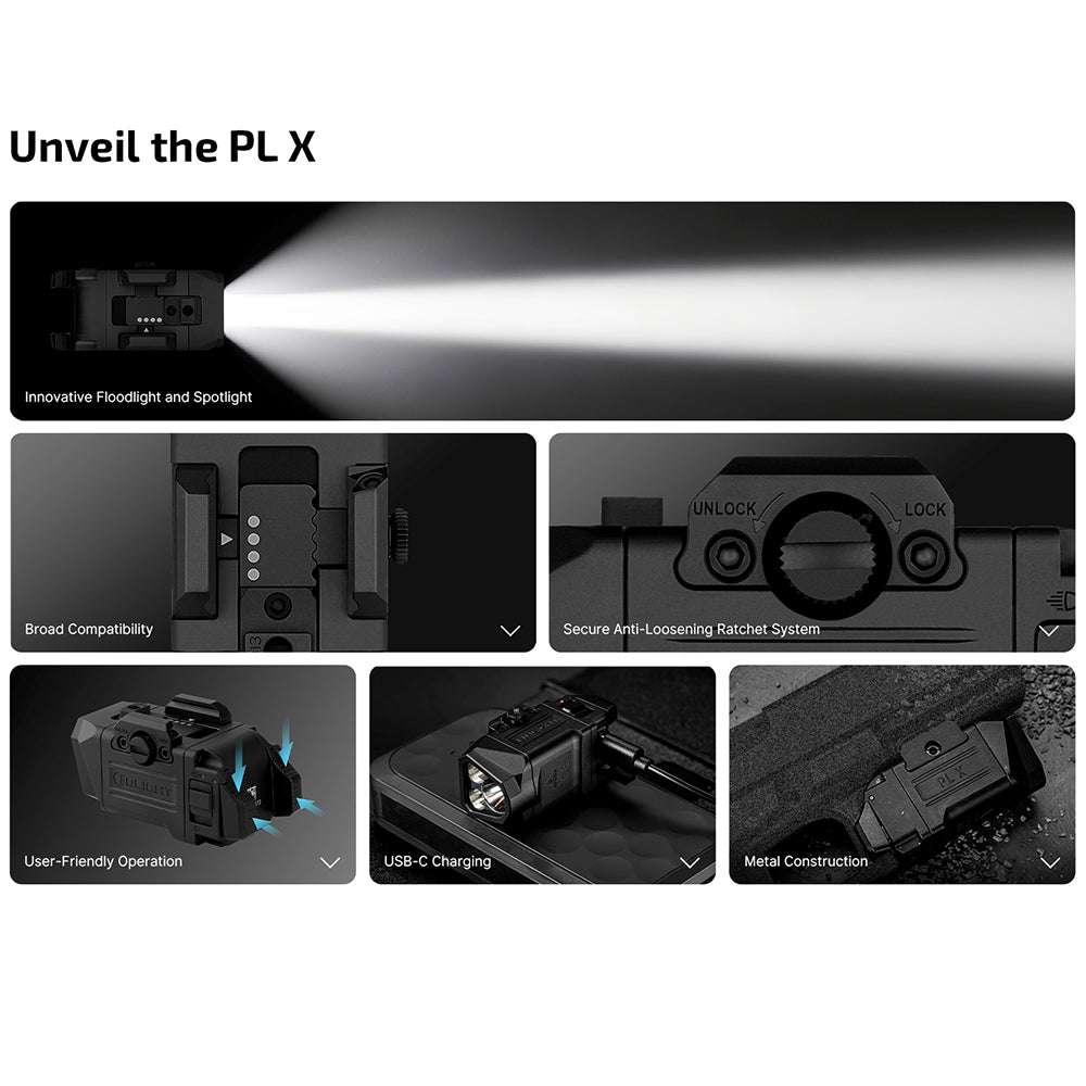 Olight PL X | luce per pistola | 1.200 lm