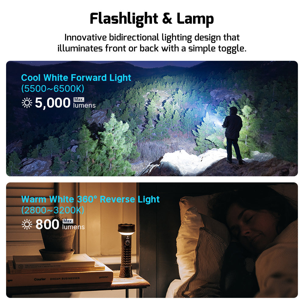 Olight Prowess | torcia with bidirectional lighting | 5.000 lm