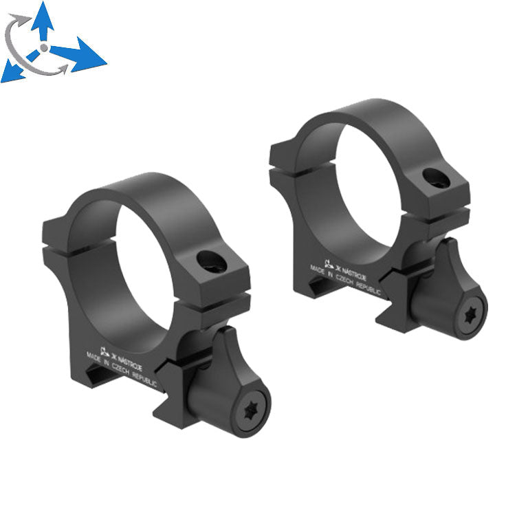 anelli per cannocchiale 30mm | slitta Picatinny con leva