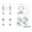 anelli per cannocchiale 30mm | base Picatinny con dado a vite - Alto