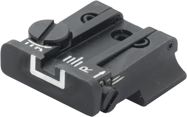 Smith & Wesson [Cal. 10 Cal. 45 3rd Gen] tacca di mira regolabile | white lines