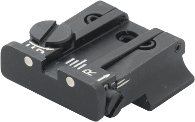 Smith & Wesson [Cal. 10 Cal. 45 3rd Gen] tacca di mira regolabile | punti bianchi