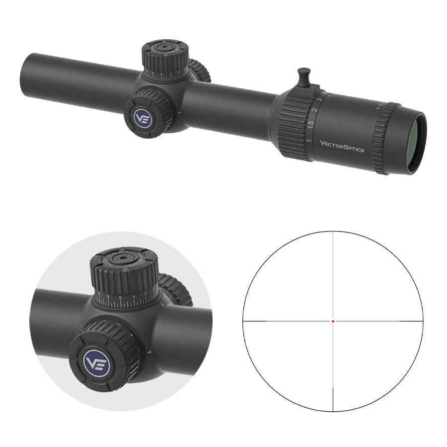 Vector Optics Forester 1-8x24 Fiber cannocchiale da puntamento SFP